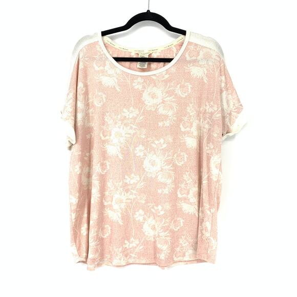 Lucky Brand Other - Lucky Brand Women's Size XXL Floral Top & Short 2 Piece Pajama Set Pink Cream